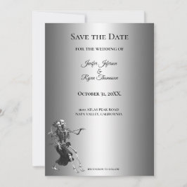 invitación de boda gótica de halloween para guarda