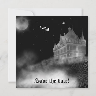 Invitación de boda gótica de vampiro del castillo 
