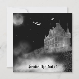 Invitación de boda gótica de vampiro del castillo 