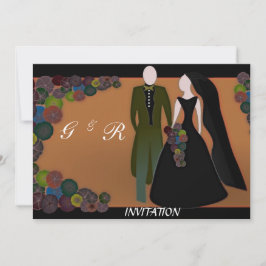 Invitación de boda gótica elegante