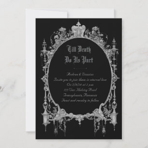 Invitación de Boda Gótica   Hasta que la Muerte no
