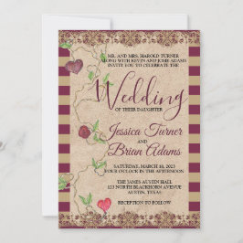 Invitación de boda gótica romántica elegante