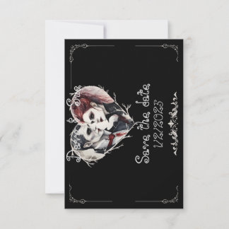 invitación de boda gótica/vampiro para salvar la f