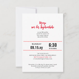 invitación de boda gran danés