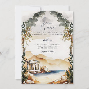 Invitación de boda griega en Atenas Grecia