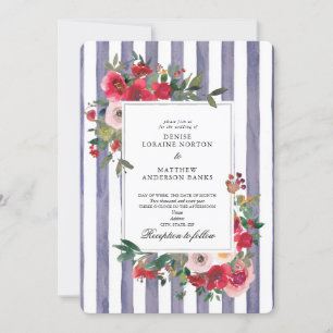 Invitación de boda gris lavanda