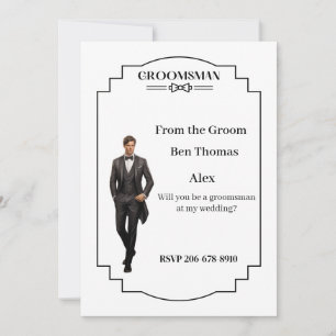 Invitación de boda Groomsman