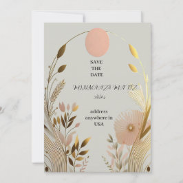 invitación de boda guardar la fecha simple rosa do