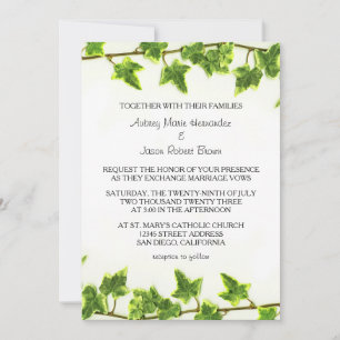 Invitación de Boda - Hiedra Verde