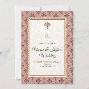 Invitación de boda hindú como invitación de boda i