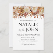 Invitación de Boda Hojas de Otoño