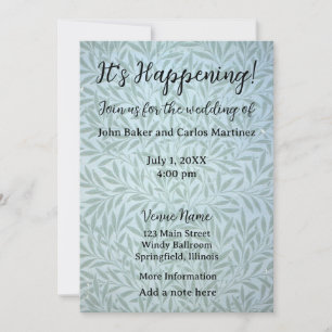 Invitación de boda Hojas Suaves