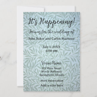 Invitación de boda Hojas Suaves