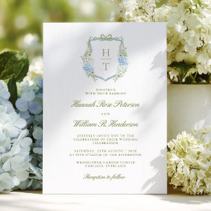 Invitación de boda Hydrangea Crest