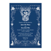 Invitación de boda ilustrada del bosque