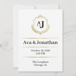 Invitación de Boda Imperial Luxe - Elegancia de Mo
