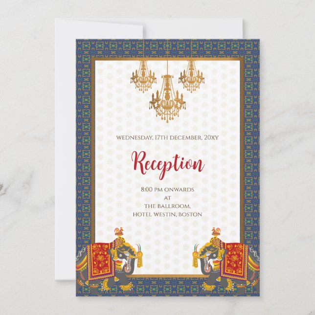 Invitación de boda india Boda hindú digital (Anverso)