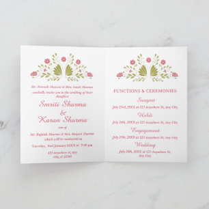 Invitación de Boda India Contemporánea con Ganesh