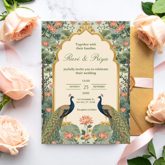 Invitación de Boda India de Lujo Pichwai (Subido por el creador)