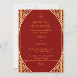 Invitación de boda india editable
