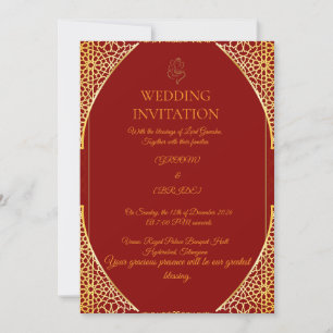 Invitación de boda india editable