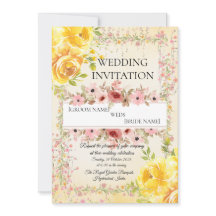 Invitación de Boda India Pastel Romántica