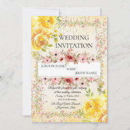 Invitación de Boda India Pastel Romántica