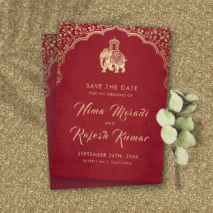 Invitación de Boda India Save The Date Ganesha de 
