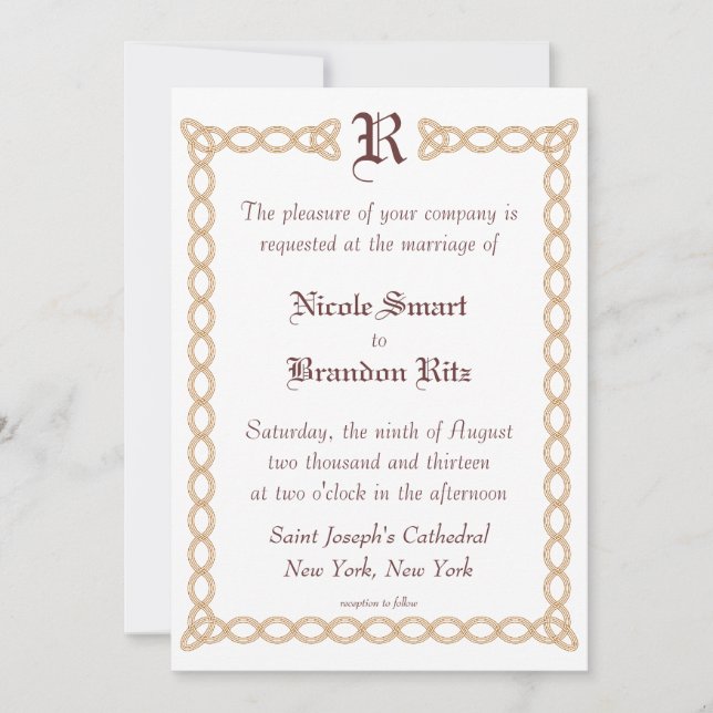 Invitación de boda infinita (Anverso)