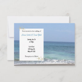 Invitación de boda informal de playa
