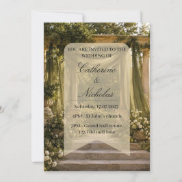 Invitación de boda inspirada en jardín