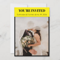 Invitación de boda inspirada en Playbill