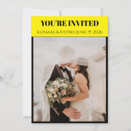 Invitación de boda inspirada en Playbill