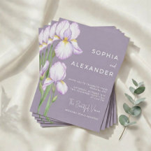 Invitación de boda "Iris delicados"