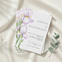 Invitación de boda "Iris delicados"