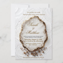 Invitación de boda islámica de mármol dorado de lu