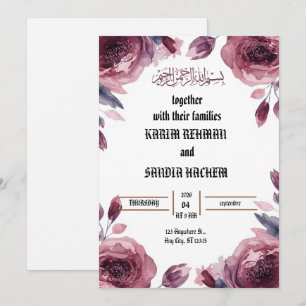 Invitación de Boda Islámica Musulmana de Marco Flo
