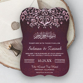 Invitación de boda islámica musulmana en damasco r