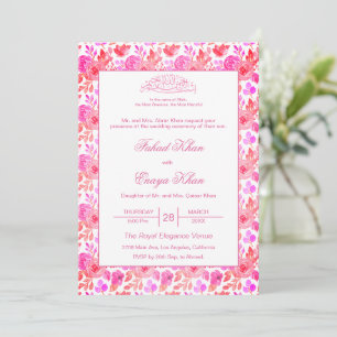 Invitación de boda islámica musulmana Nikkah de ro