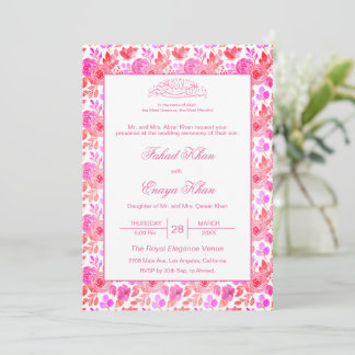 Invitación de boda islámica musulmana Nikkah de ro
