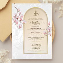 Invitación de Boda Islámica Nikah con Bismillah