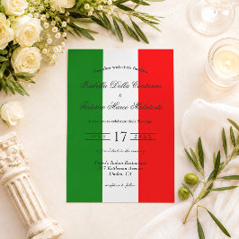 Invitación de Boda Italiana con Caligrafía Elegant