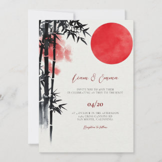 Invitación de boda japonesa