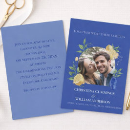 Invitación de Boda Jardín Limón Azul