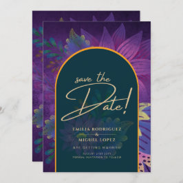 INVITACIÓN de BODA JEWEL TONES LeahG Verde Púrpura