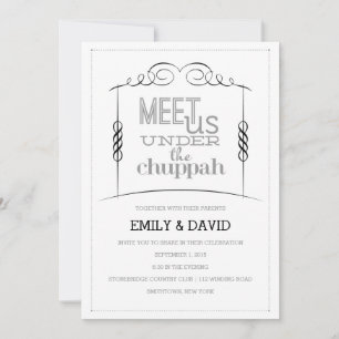 Invitación de boda judía Bajo la Chuppah