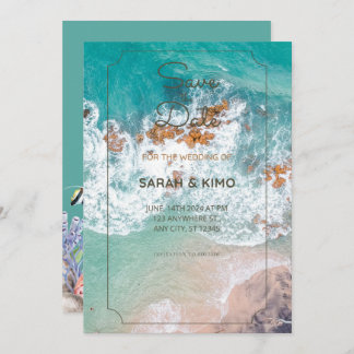 Invitación de boda junto al mar
