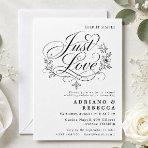 Invitación de Boda Just Love