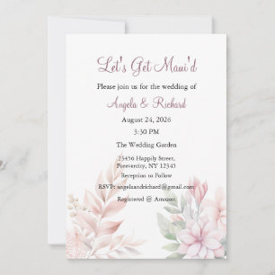 Invitación de boda Let's get Maui'd, ducha de novi