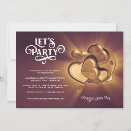 Invitación de boda Let's Party